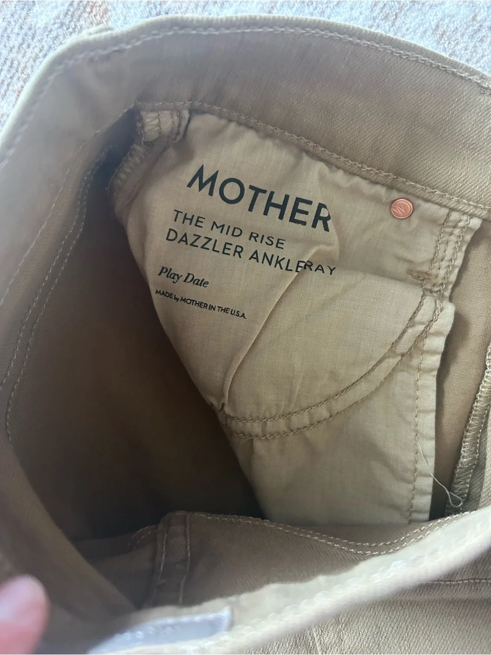 MOTHER the mid rise Dazzler ankle fray